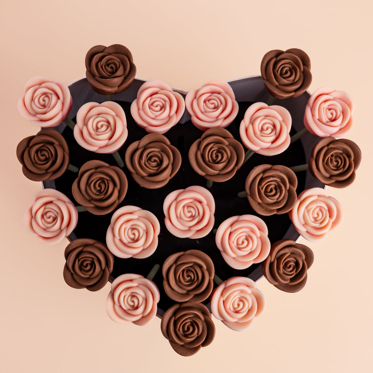 Heart-Shaped Belgian Bouquet™ Chocolate Roses – Chocolate.com