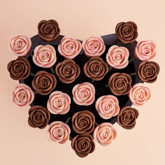 Heart-Shaped Belgian Bouquet™ Chocolate Roses