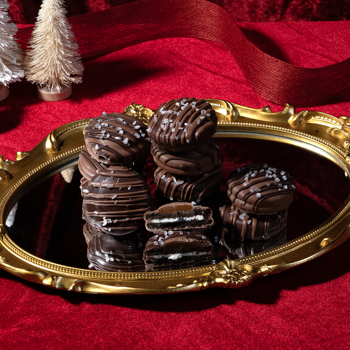 Belgian Chocolate-Dunked Sea Salt Caramel Oreos®