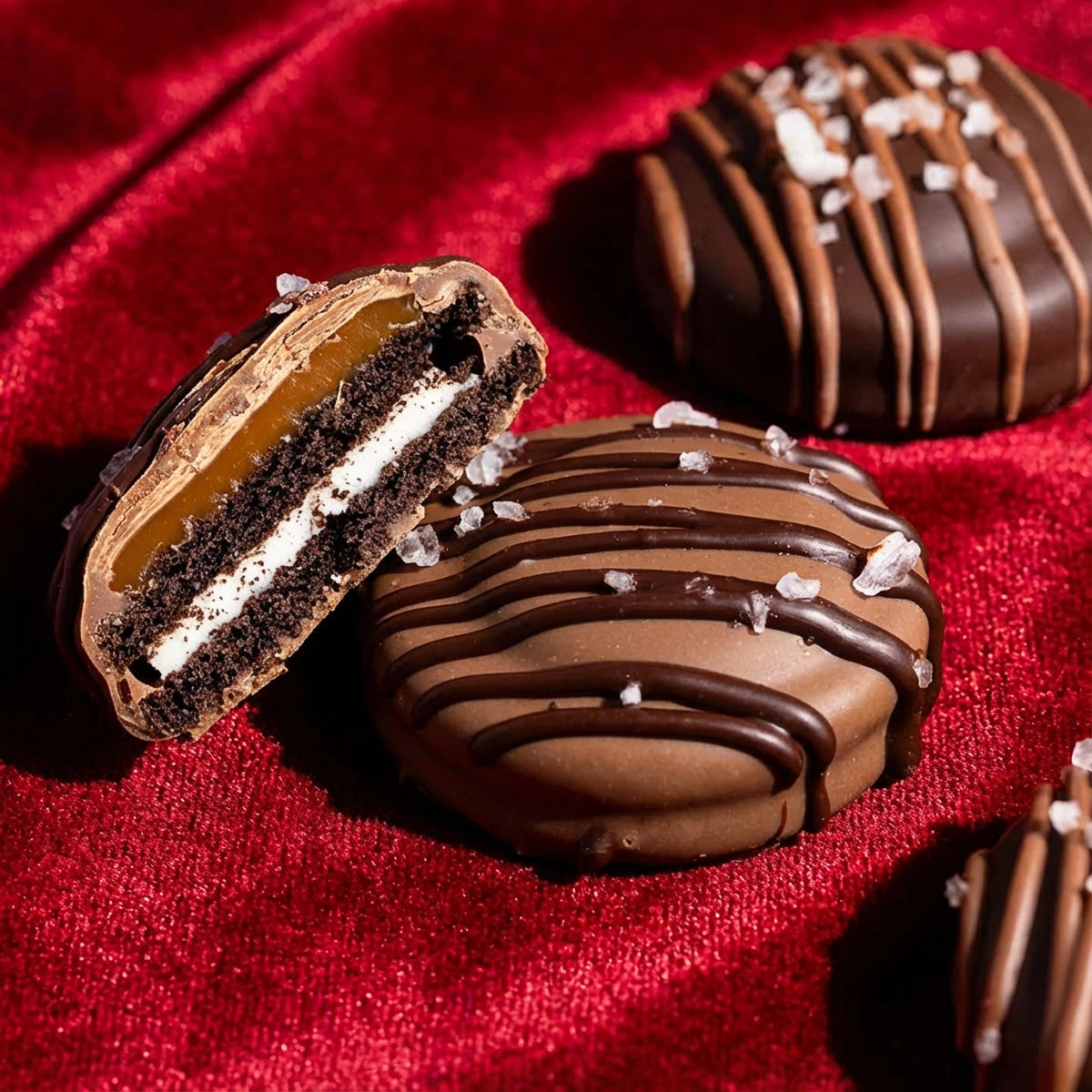 Belgian Chocolate-Dunked Sea Salt Caramel Oreos®