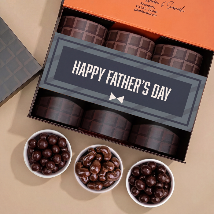 Father's Day Dark Chocolate Gems - 3 Tube Gift Box