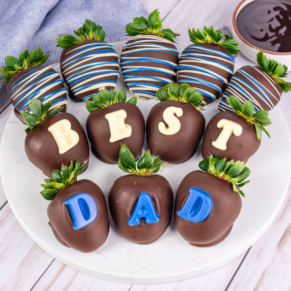 Father's Day Hand-Dipped Belgian Chocolate Strawberries
