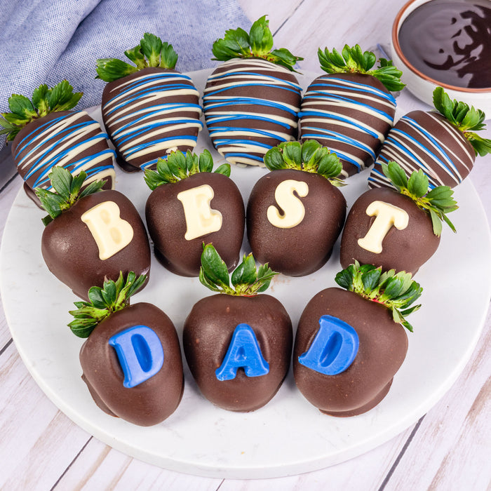 Father's Day Hand-Dipped Belgian Chocolate Strawberries