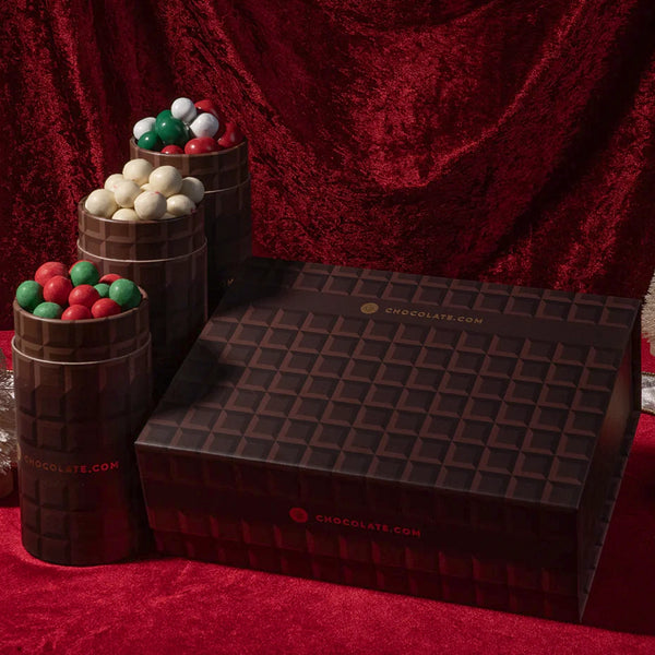 Holiday Chocolate Gems  - 3 Tube Gift Box