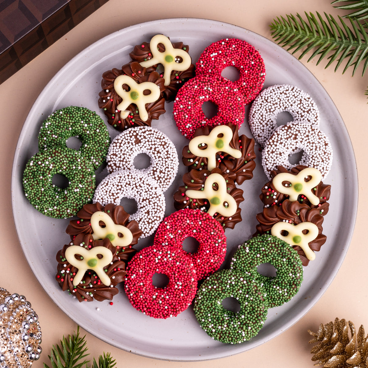 Holiday Mini Ganache Wreaths