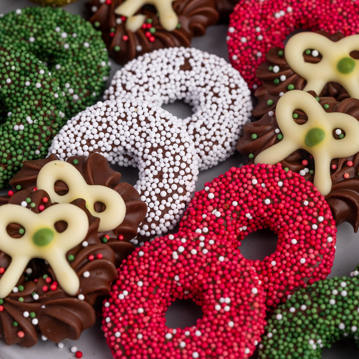 Holiday Mini Ganache Wreaths
