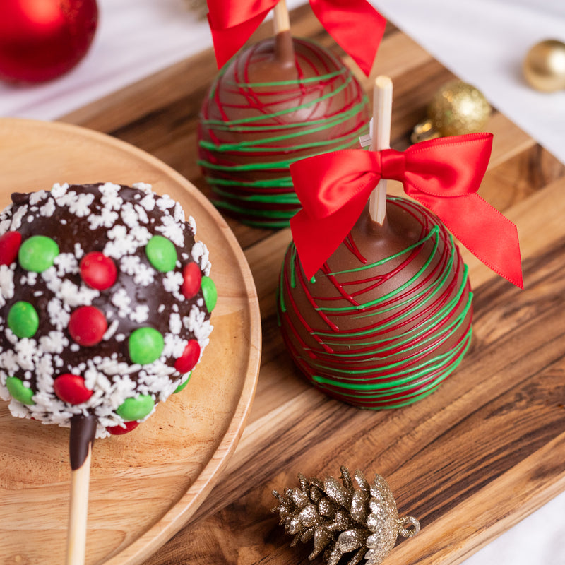 Festive Gourmet Belgian Chocolate Caramel Apples