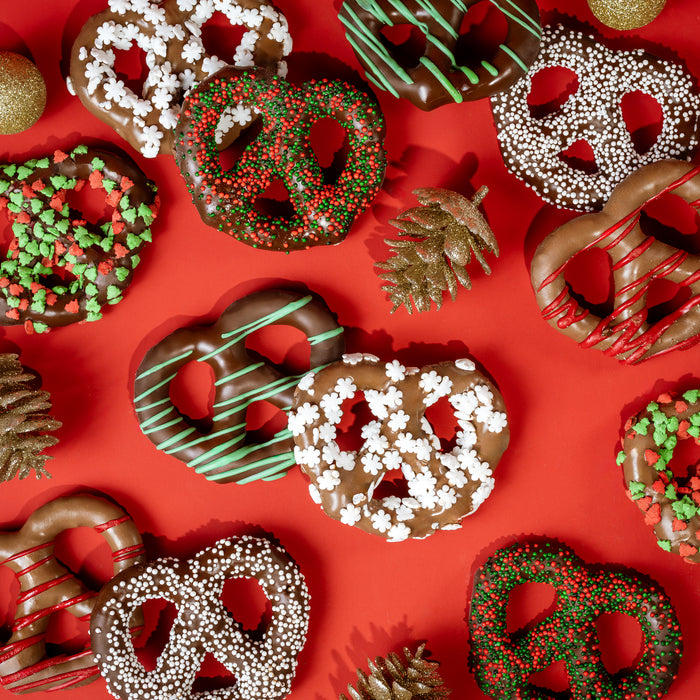‘Tis the Season Belgian Chocolate Covered Pretzels