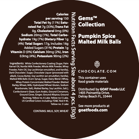 Pumpkin Spice Malted Milk Balls