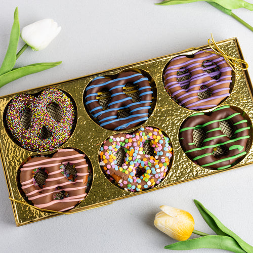 Spring Belgian Chocolate Covered Pretzels