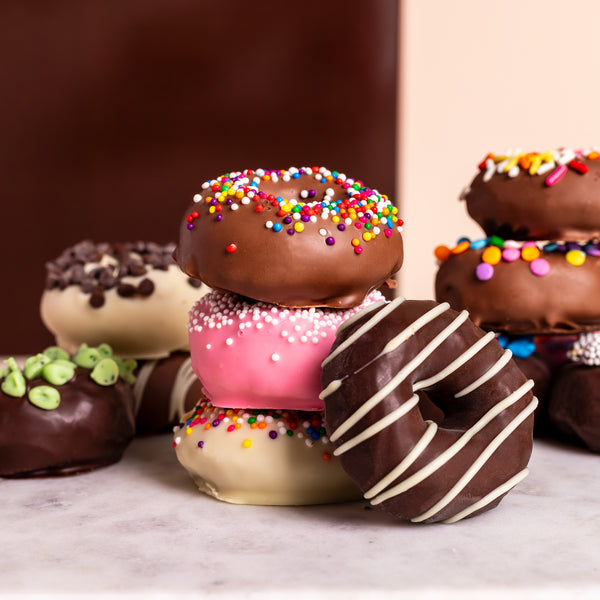 Hand-Crafted Belgian Chocolate Mini Donuts