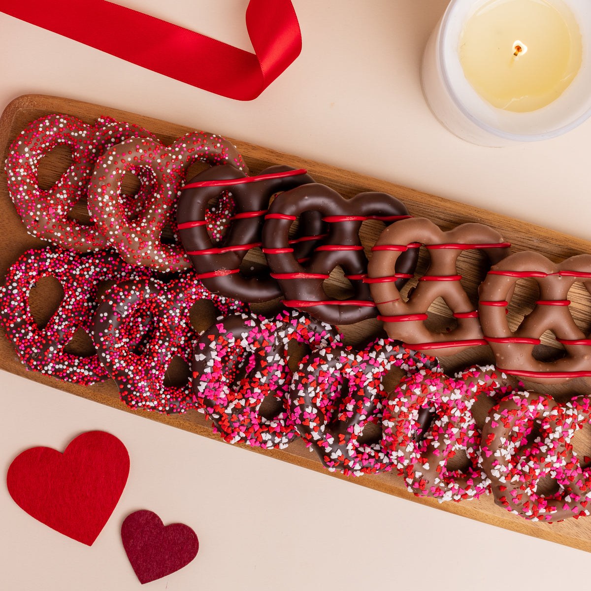 Valentine Belgian Chocolate Covered Pretzels