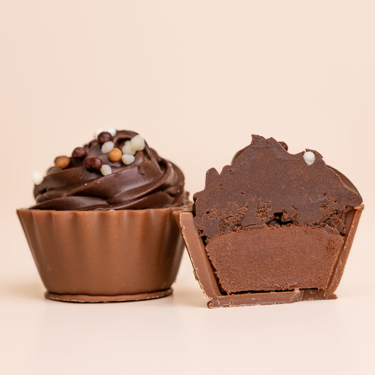 Dark Chocolate & Raspberry Mini Ganache Cupcakes