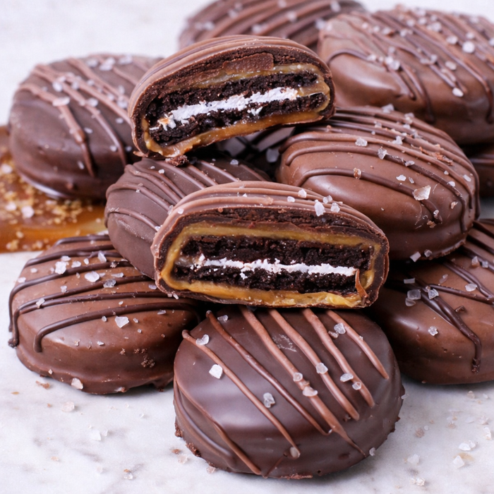 Belgian Chocolate-Dunked Sea Salt Caramel Oreos®