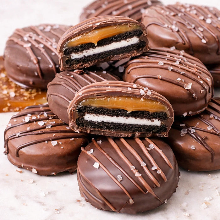 Belgian Chocolate-Dunked Sea Salt Caramel Oreos®